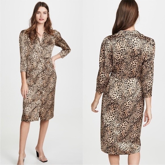 Rebecca Taylor Lynx Hammered Silk Dress - Picture 1 of 15